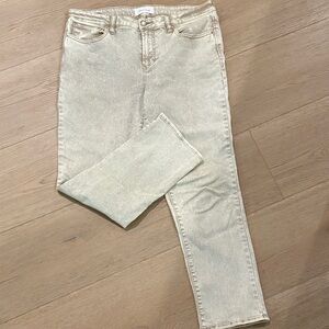 Dear John High-Rise Jeans in Light Cream